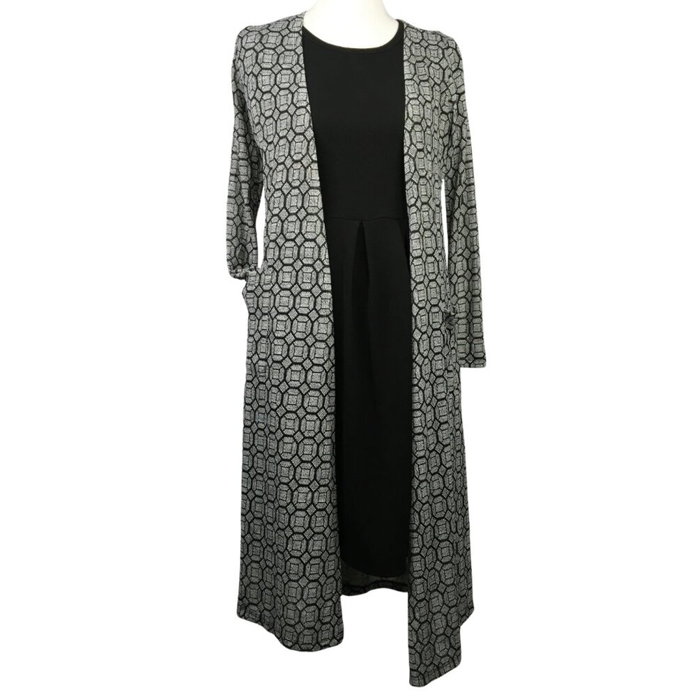 LuLaRoe Sarah Duster – Black & White Collection